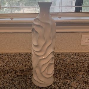 White contemporary vase